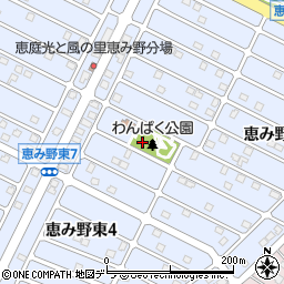 わんぱく公園トイレ周辺の地図