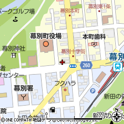 幕別中央会館周辺の地図