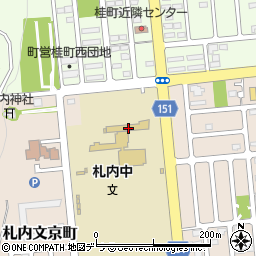 幕別町立札内中学校周辺の地図