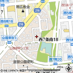 〒080-0847 北海道帯広市公園東町の地図