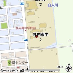 幕別町立札内東中学校周辺の地図