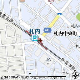 札内駅周辺の地図