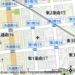 北海道帯広市東１条南16丁目10周辺の地図