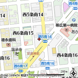 北海道帯広市西５条南15丁目15周辺の地図