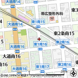 北海道帯広市東１条南15丁目周辺の地図