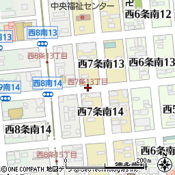 西7条13丁目周辺の地図