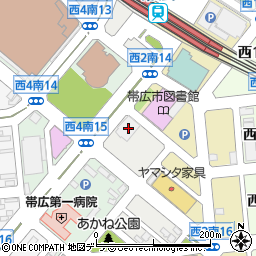 帯広信用金庫　中央支店融資周辺の地図