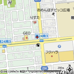 麺匠双葉帯広店周辺の地図