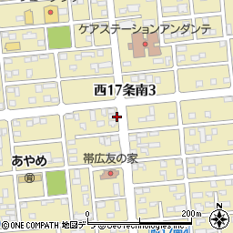 北海道帯広市西１７条南3丁目周辺の地図