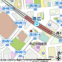 帯広駅南駐車場周辺の地図