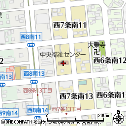 帯広市中央福祉センター周辺の地図