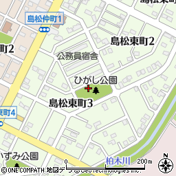 北海道恵庭市島松東町周辺の地図