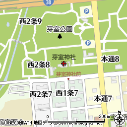 芽室神社周辺の地図