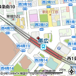 帯広警察署駅前交番周辺の地図