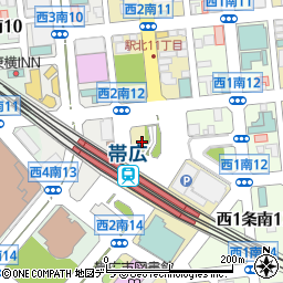 帯広駅北地下駐車場周辺の地図