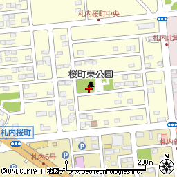 桜町東公園トイレ周辺の地図