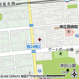 西帯広郵政宿舎周辺の地図