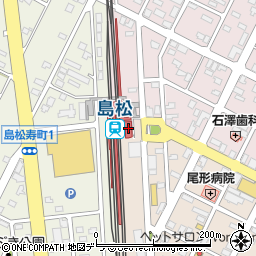 ＪＲ北海道島松駅周辺の地図