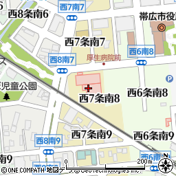 帯広中央病院（恵和会）周辺の地図