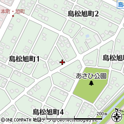 北海道恵庭市島松旭町周辺の地図