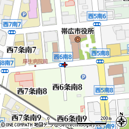 厚生病院東口周辺の地図