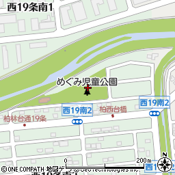 めぐみ児童公園周辺の地図