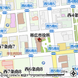 〒080-0000 北海道帯広市（以下に掲載がない場合）の地図