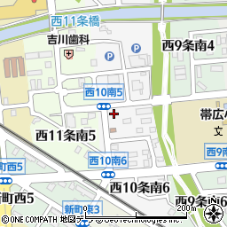 東テク北海道株式会社　帯広営業所周辺の地図