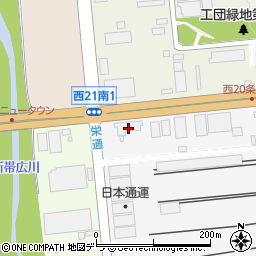 日通帯広運輸株式会社周辺の地図