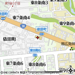 帯広市役所保育所　依田保育所周辺の地図