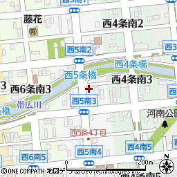 北海道帯広市西５条南3丁目12周辺の地図