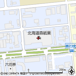 北海道森紙業周辺の地図