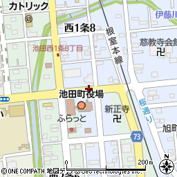 池田役場前周辺の地図