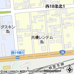 株式会社共成レンテム　帯広営業所レンタル受付周辺の地図