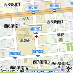 北栄校正門前周辺の地図