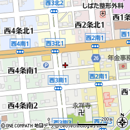 六花亭西３条店周辺の地図