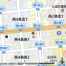 六花亭 西3条店周辺の地図