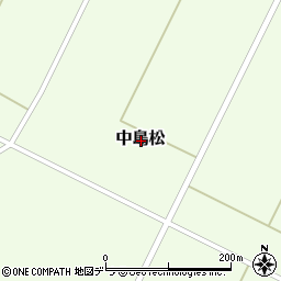 北海道恵庭市中島松周辺の地図