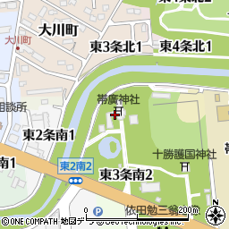 帯広神社周辺の地図