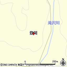 北海道夕張市登川周辺の地図