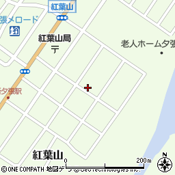 北海道夕張市紅葉山156-2周辺の地図