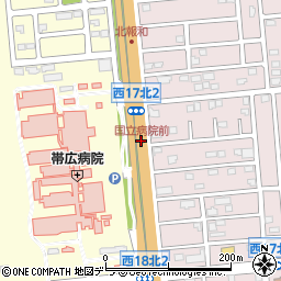 国立病院前周辺の地図