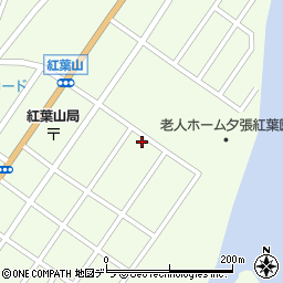 北海道夕張市紅葉山161-1周辺の地図