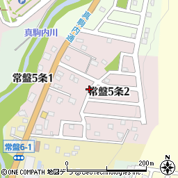 北海道札幌市南区常盤５条周辺の地図