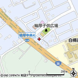ローソン北広島輪厚中央店周辺の地図