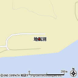 北海道釧路町（釧路郡）昆布森村（地嵐別）周辺の地図