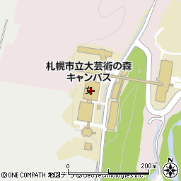 札幌市立大学　芸術の森キャンパス周辺の地図