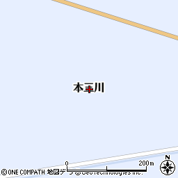 〒069-1144 北海道夕張郡由仁町本三川（その他）の地図
