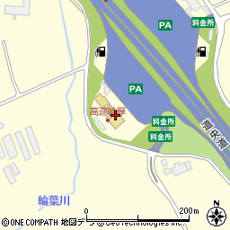 道央自動車道　輪厚ＰＡ下り周辺の地図