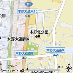 栗林石油株式会社　帯広支店アーバンきの給油所周辺の地図